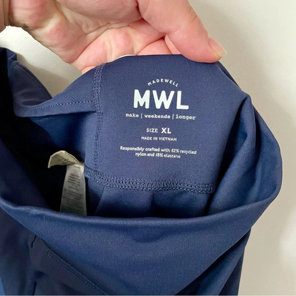 Madewell MWL Form High-Rise 25" Leggings Navy Blue - Picture 7 of 9